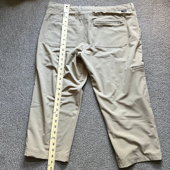 Patagonia Womens Happy Hike Stretch Capri Lightweight 50+UPF Khaki Pants | Sz 12 - Picture 6 of 6